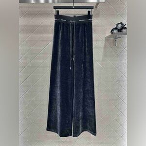 Miu Miu Black Velvet Wide-Leg Pants